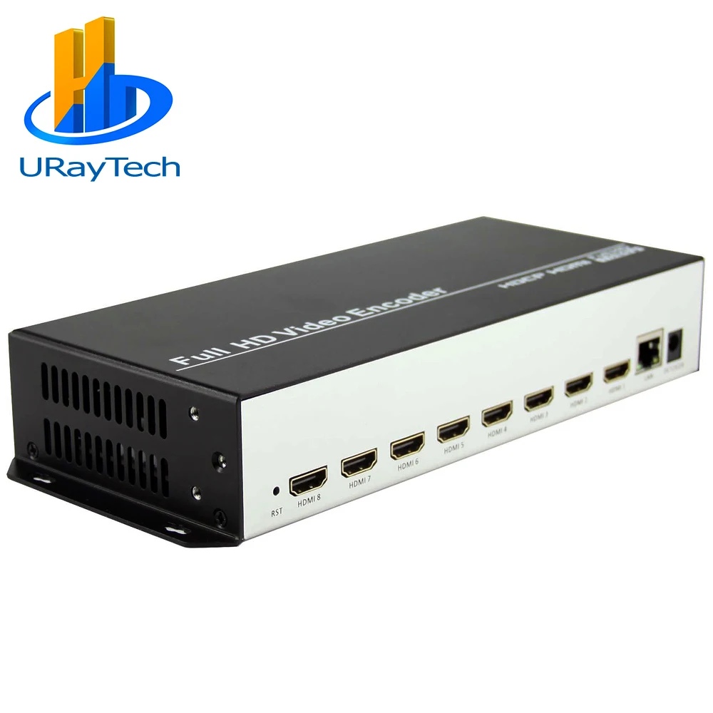 

URay 8 channels MPEG-4 H.264 AVC HD HDMI Video Stream Encoder HDMI to IP live streaming encoder srt rtmp