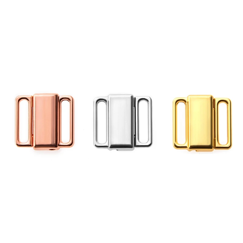 
Bra clasp metal rose gold nickel plating smooth Front Closure Clasp for swimwear 