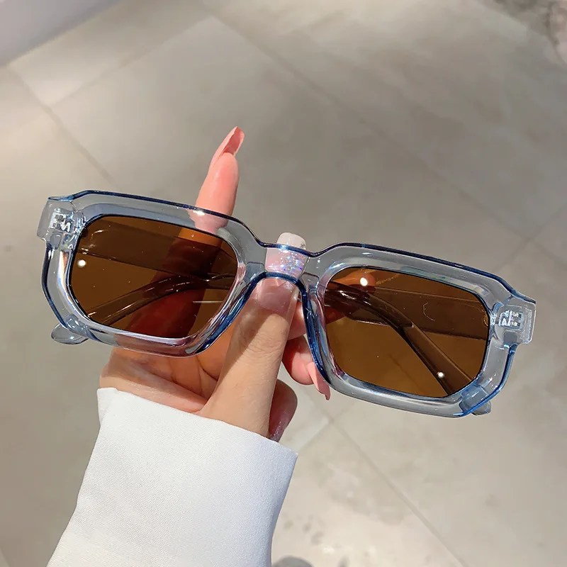 

Wholesale High Quality Eyeglasses Extra Large Thick Square Tortoise Ladies Rectangle Sun Glasses Custom Logo Sunglasses 2024