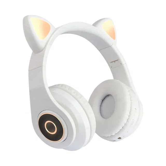 

2021 Amazon online selling kids gaming cat ears auriculares blue tooth headphones wireless with mic