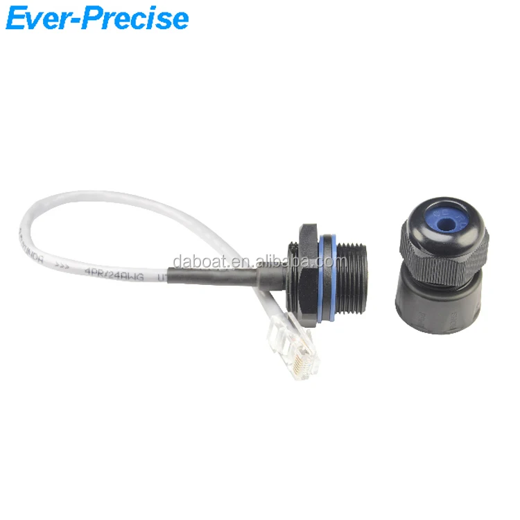Waterproof Rj45 Cable Gland Rj45 Male To Rj45 Female