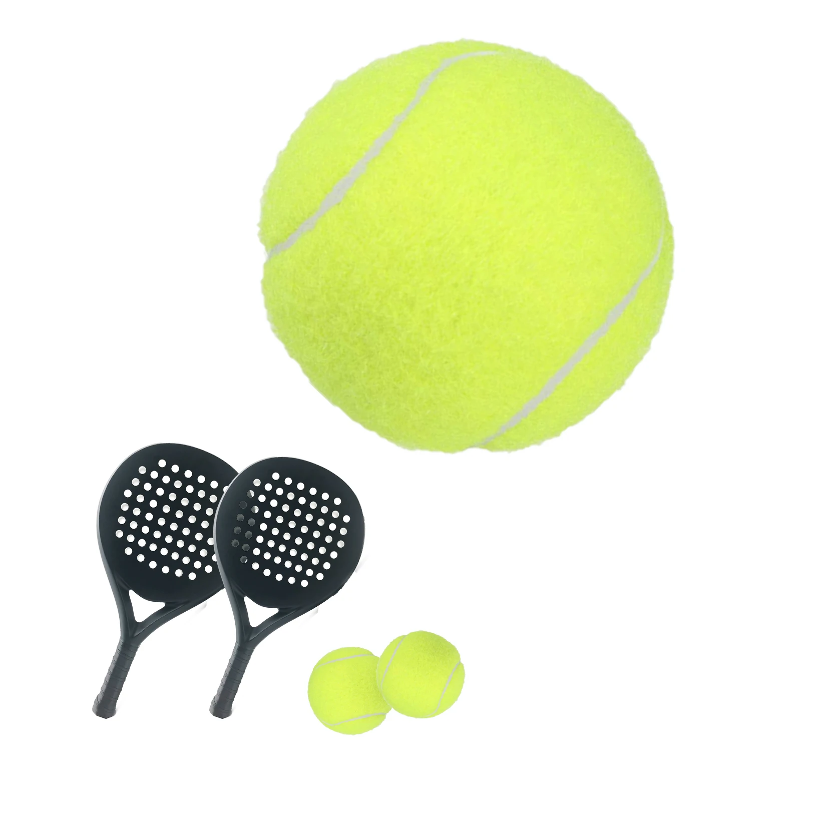 

Pelota de tenis custom logo high quality 45% Wool paddle tennis ball for match, Yellow