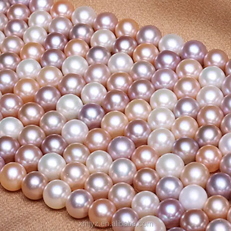 

Certified ZZDIY090 Freshwater Pearl 9-10Mm Mixed Color Aaaa1 Round Beads Necklace Wholesale Pearl Bead Chain