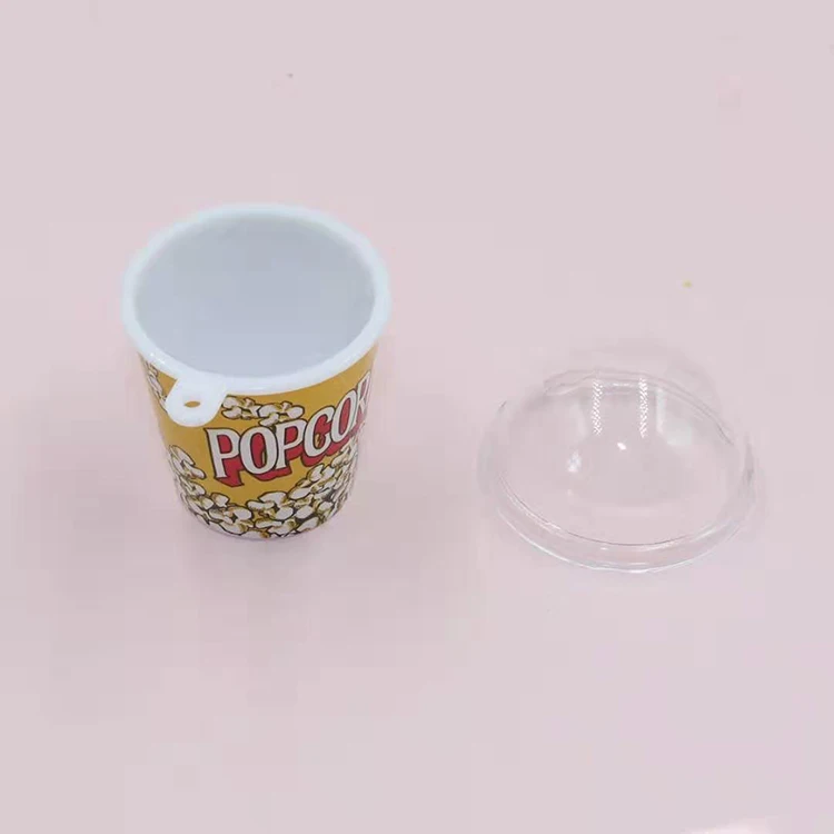 
Simulation mini plastic popcorn cup popcorn bucket DIY food play container food play cup 