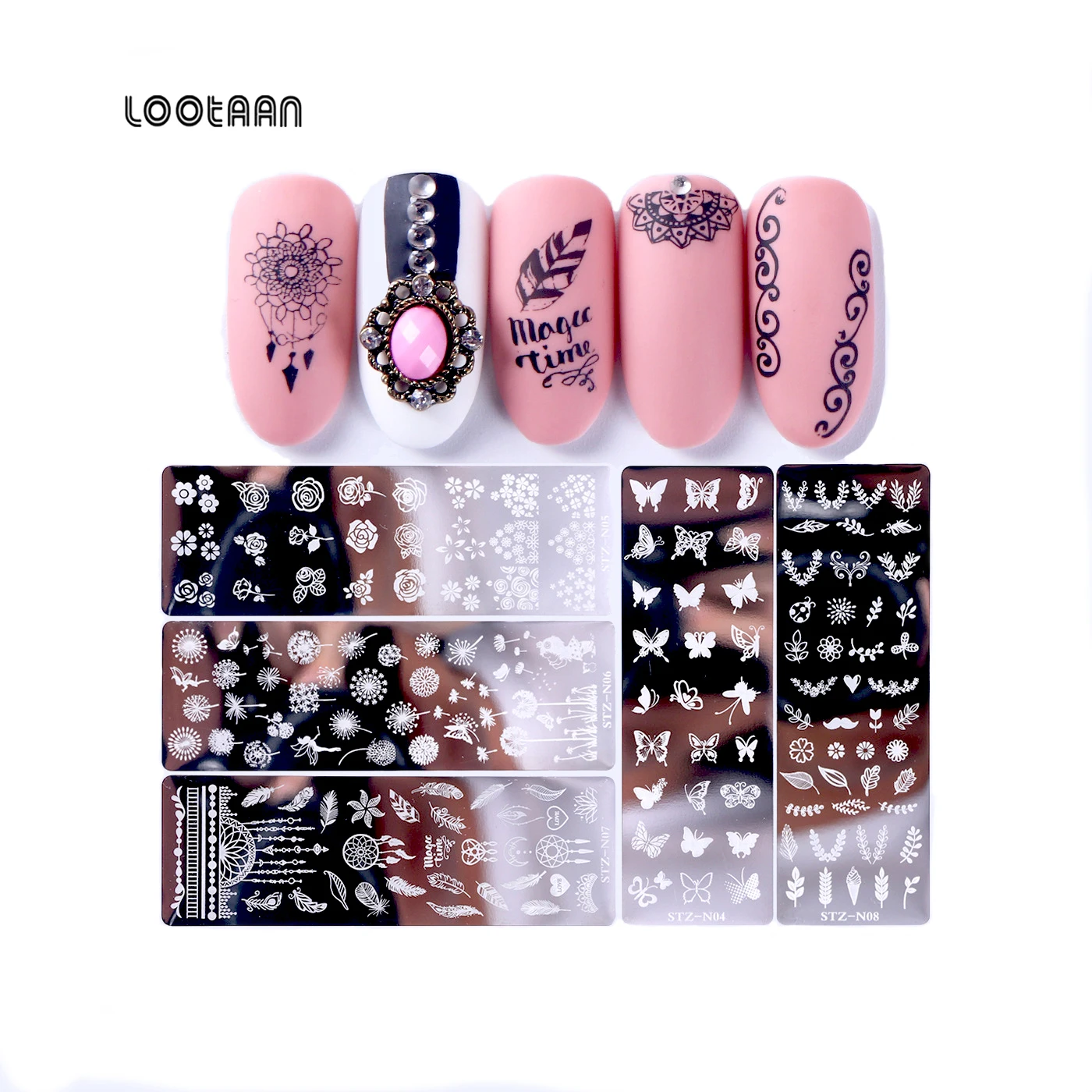 

New design platemanufacturer private label flowers pattern nail stamping template image nail art plate art tools kit for nail