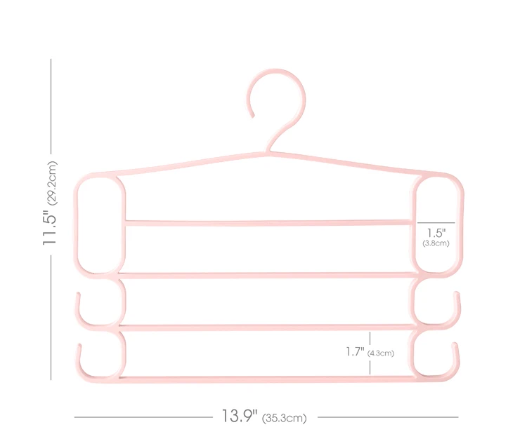 4 Layer Multi Functional Pants Hanger 12kg Pants Storage Rack