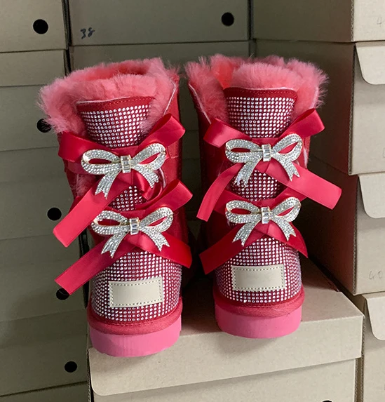 

2022 fashion designs boots for snowing Bling Bling Shoes boot women shoes