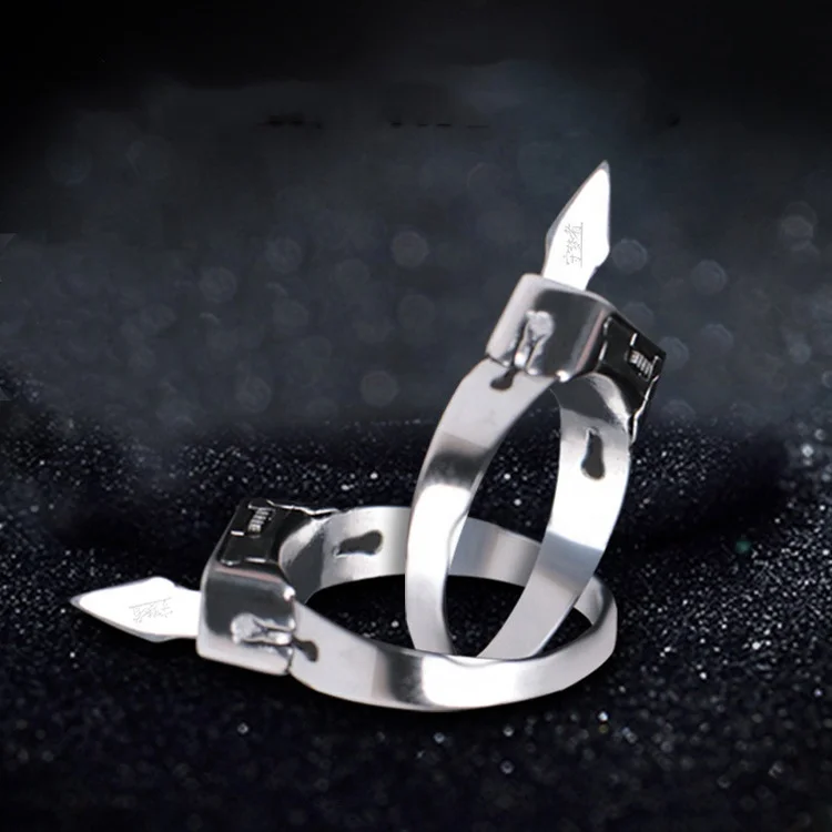 

2022 self defense Ring Multifunctional self defense outdoor mini finger knife Ring, As pictures