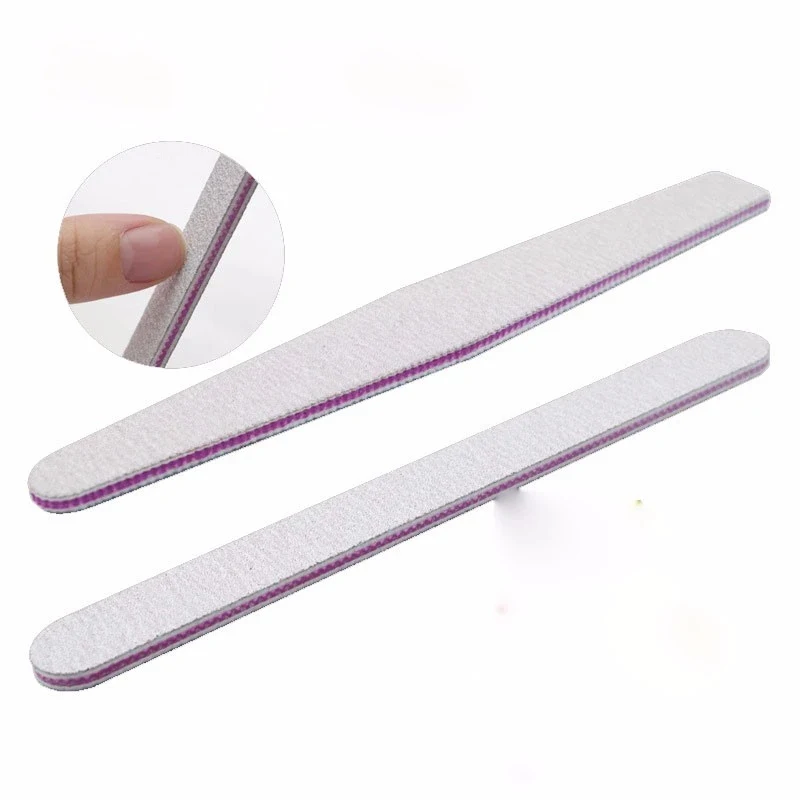 

Wholesale Professional Nail Files And Buffers 100 180 Imported Sandpaper Double Side Straight Shape Nail File, Customized color