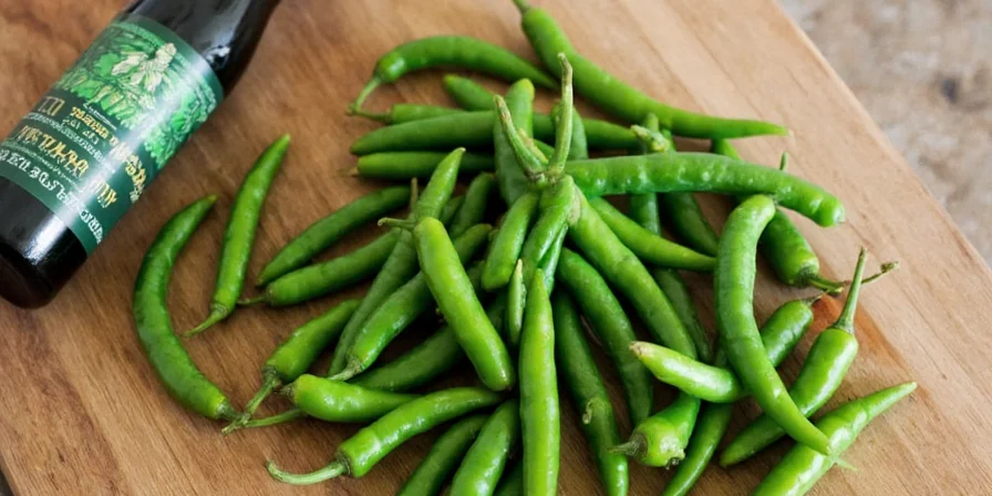 Side-by-side image of fresh poblano and dried ancho peppers.