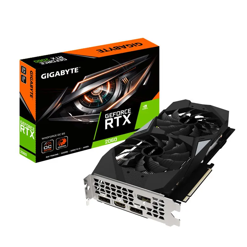 

GIGABYTE RTX 2060 6G 14000MHz 192bit GDDR6 professional graphics card