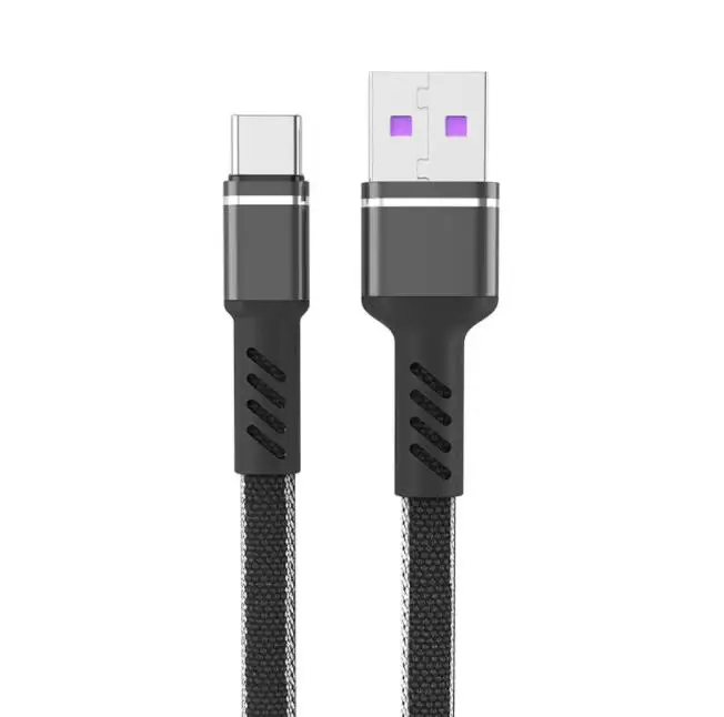 

5ft nylon braid USB A to USB-C Fast Charger Nylon Braided Cord for Samsung, Black