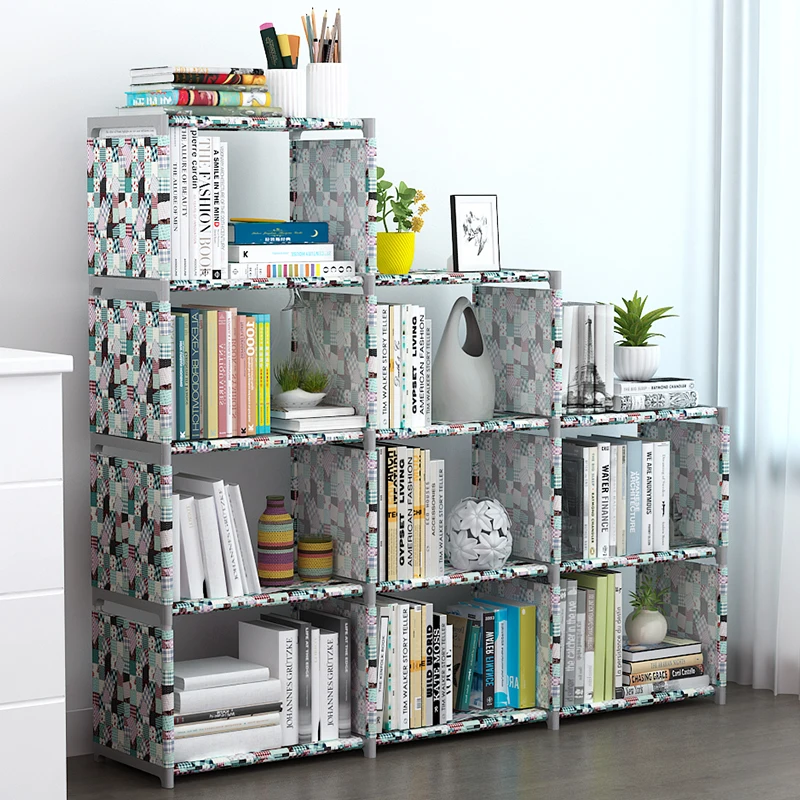 
DIY household simple storage cabinet adjustable bookcase large capacity bookshelf 