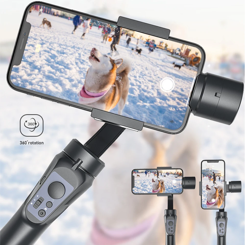 

Gimbal 3 axis tripod video record support APP phone selfie stick adjustable direction handheld gimbal stabilizer selfie stick