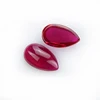 loose gemstone cabochons pear shape small size 3x4mm 5# ruby color synthetic corundum