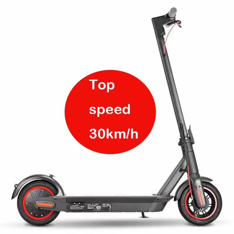 

40 Km range per charge e-wheel electric scooter with a top speed of 30km/h, Black