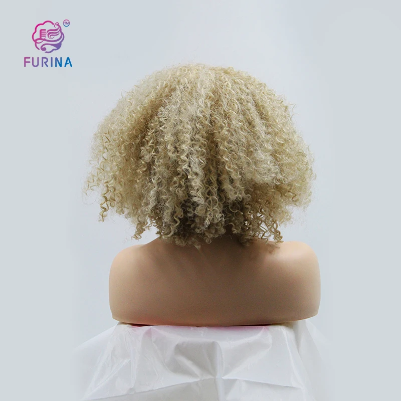 

Wholesale Synthetic Afro Fluffy Wigs High Temperature Fiber Blonde synthetic wigs for white women