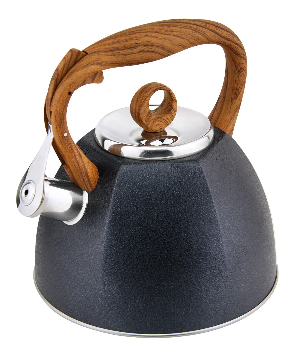 

Whistling Tea Kettle With Insulated Handle Large Capacity Stainless Steel Teapot For All Stovetop, Black,red,brow