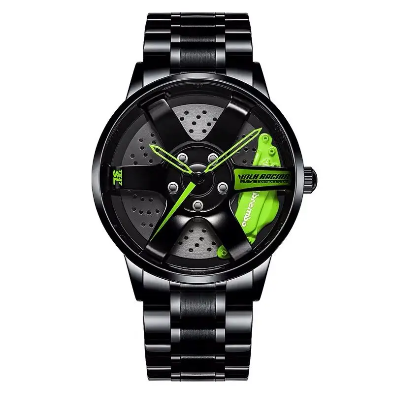 

High quality Not printing Custom Rim Watches Car Wrist Watch Brake Disc Instrument Panel real metal 3D Watch