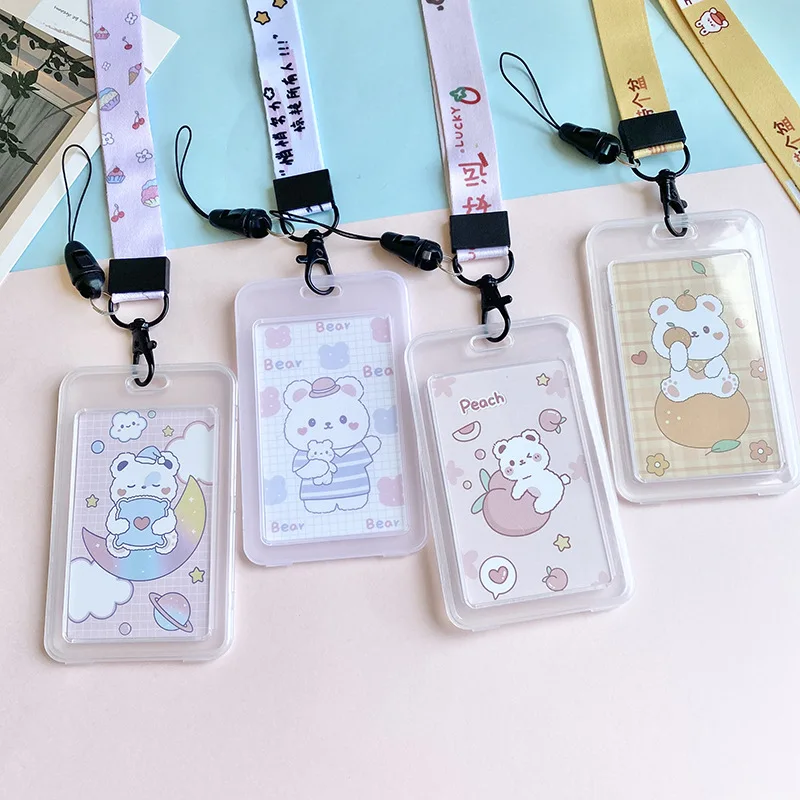 

2023 version of Duffy Bear Ballet Rabbit Cartoon Creative Student ID Set Bus name badge plastic ID card holder