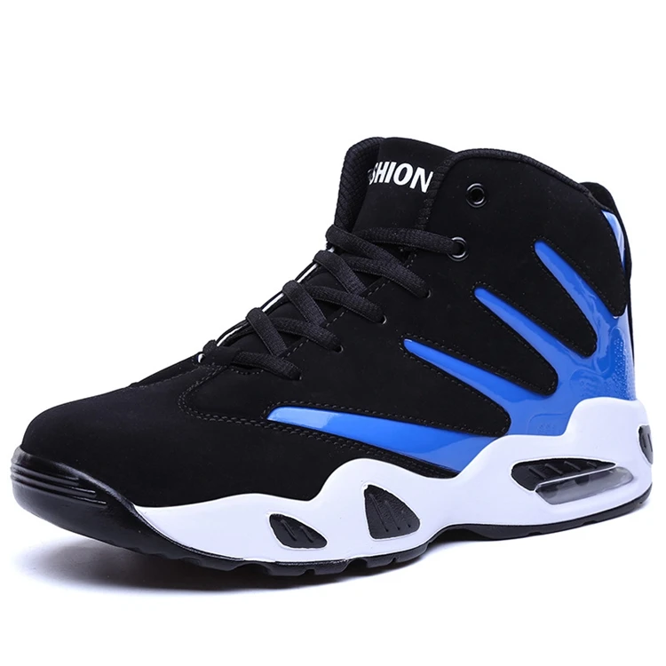 

2021 Hot Sale chaussures-homm basket air cushion Type High Quality PU shoes men sneakers casual Men sport basketball Shoes, Black and white, black and blue, black and red