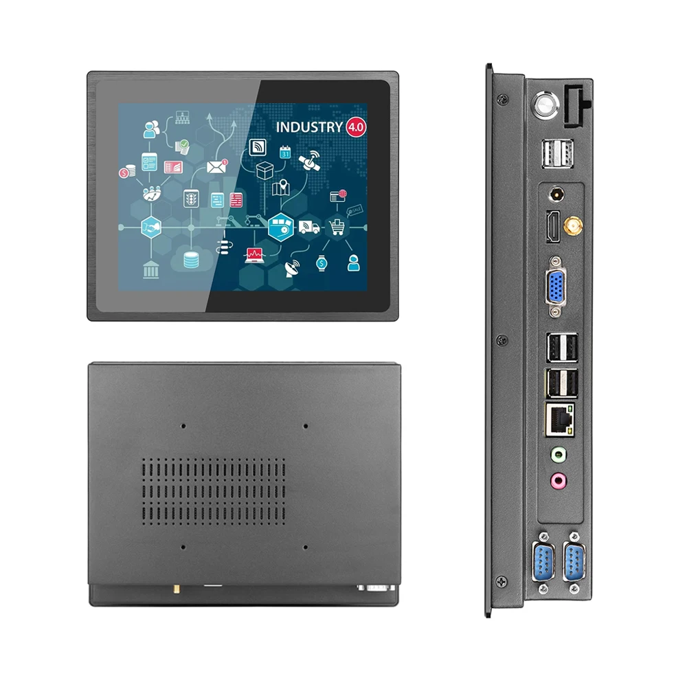 

J1900 i3 i5 i7 Waterproof Aluminium 10.4 inch Embedded 10 Point Multi Touch Industrial PCAP All in one touch panel pc