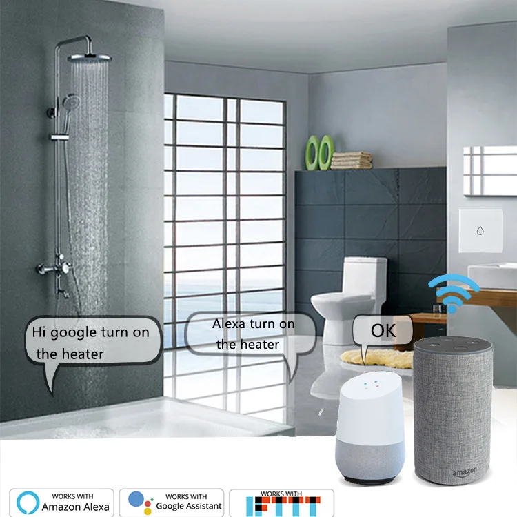Heater Smart Wifi Switch Horizontal Compatible with Alexa and Google Home US 20A 3000W WiFi Boiler Touch Switch - ANKUX.COM
