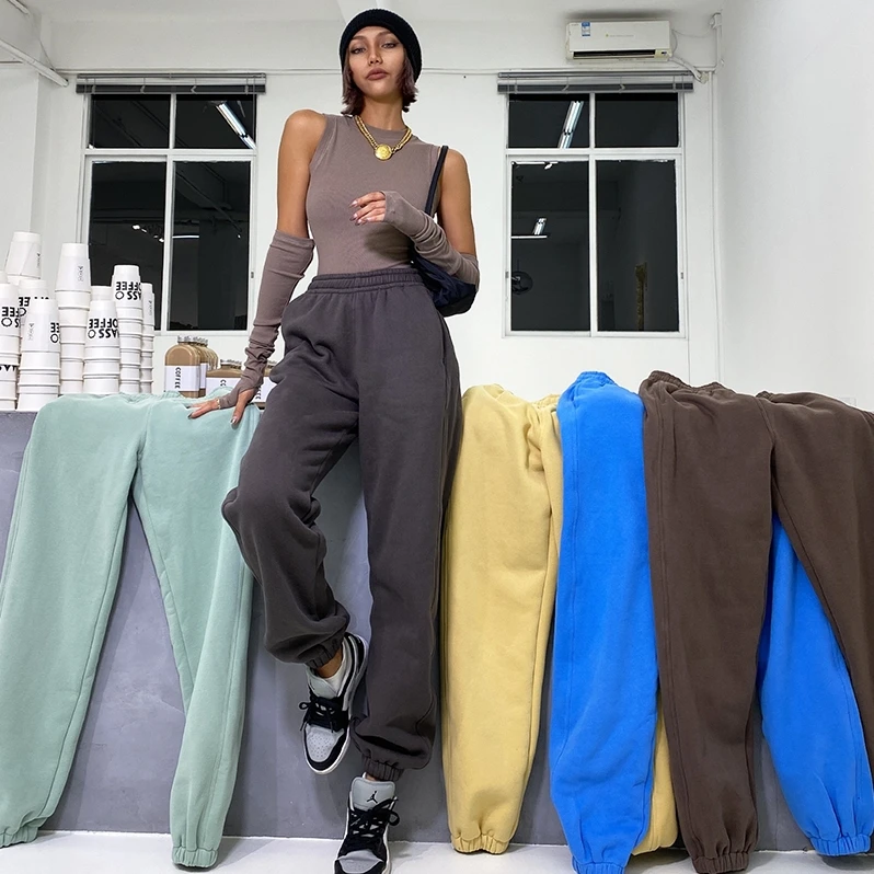 

2021 oem sports loose harem pants for women custom casual womens sweat pants