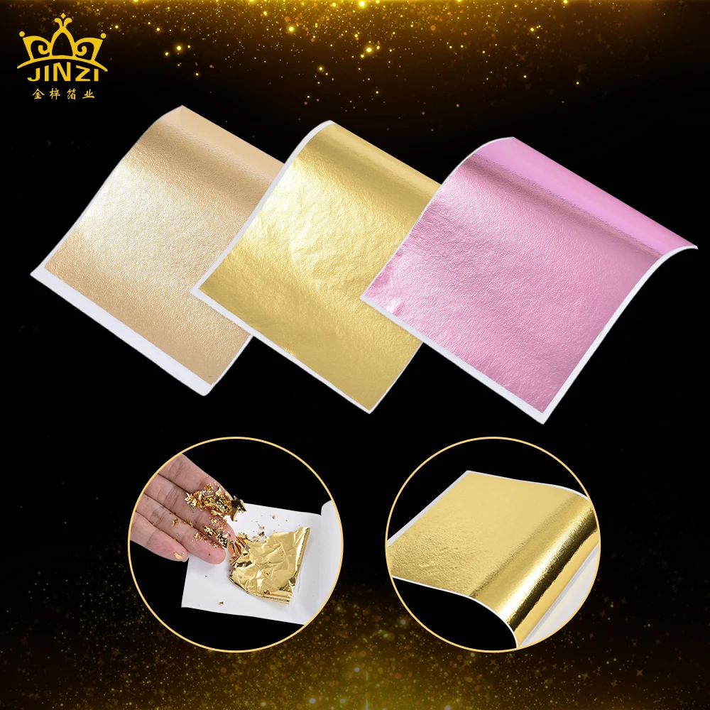 9*9 cm Taiwan Peach Purple Leaf Imitation Gold Foil for Nail Decorating Art Works Gilding and Decoration