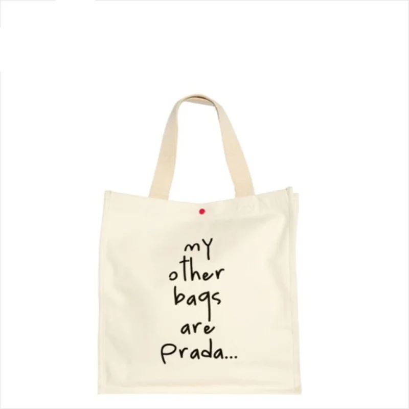 

Reusable Printing Cotton Carrier Shopper Tote Bag, Any color can be made
