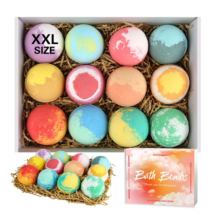 

Private Label Luxury Dropshipping Unique Nourishing Crystal Fun Bubble Kid Vegan Natural 12 Set Organic Bath Bombs Gift Boxes, Colorful