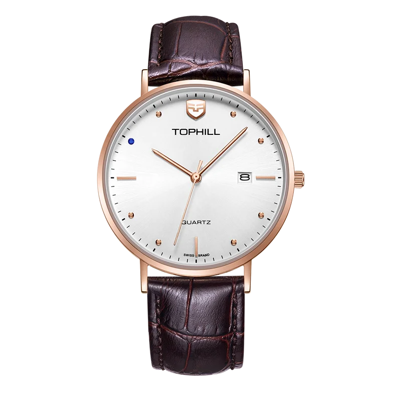 

TOPHILL Fashion Japan Quartz Movement Man Leather Watch