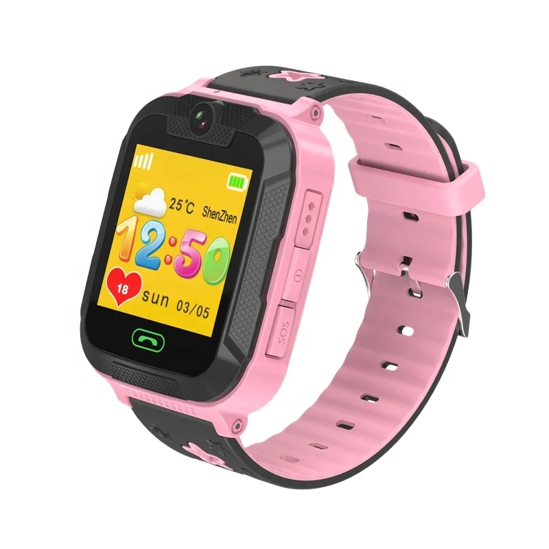 

Kids Smart Watch 3G Network GPS Tracker Wifi Camera Pedometer Gift For Kids Students SOS Phone Calling Watch, Pink blue