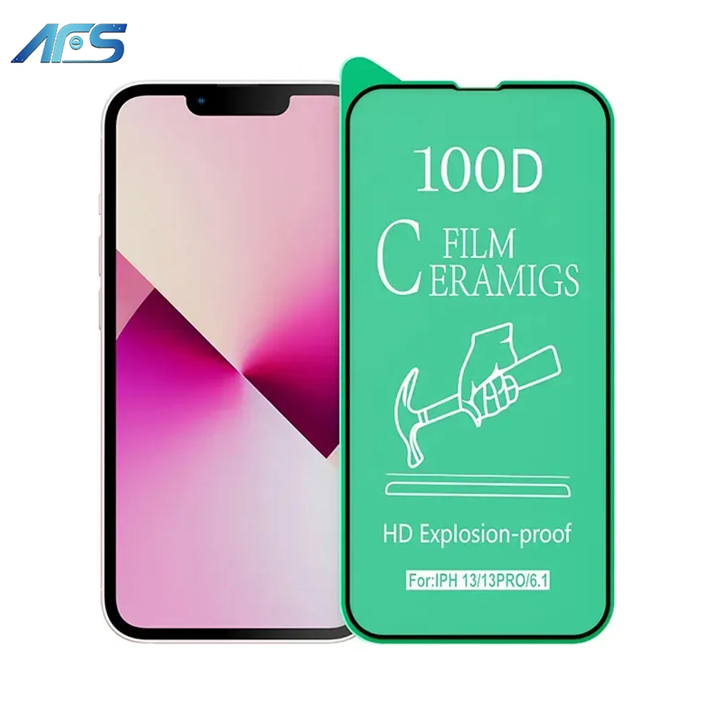 

Factory wholesale 100D ceramic mobile phone soft tempered glass screen protective film for iPhone X 11 12 13 14 Pro