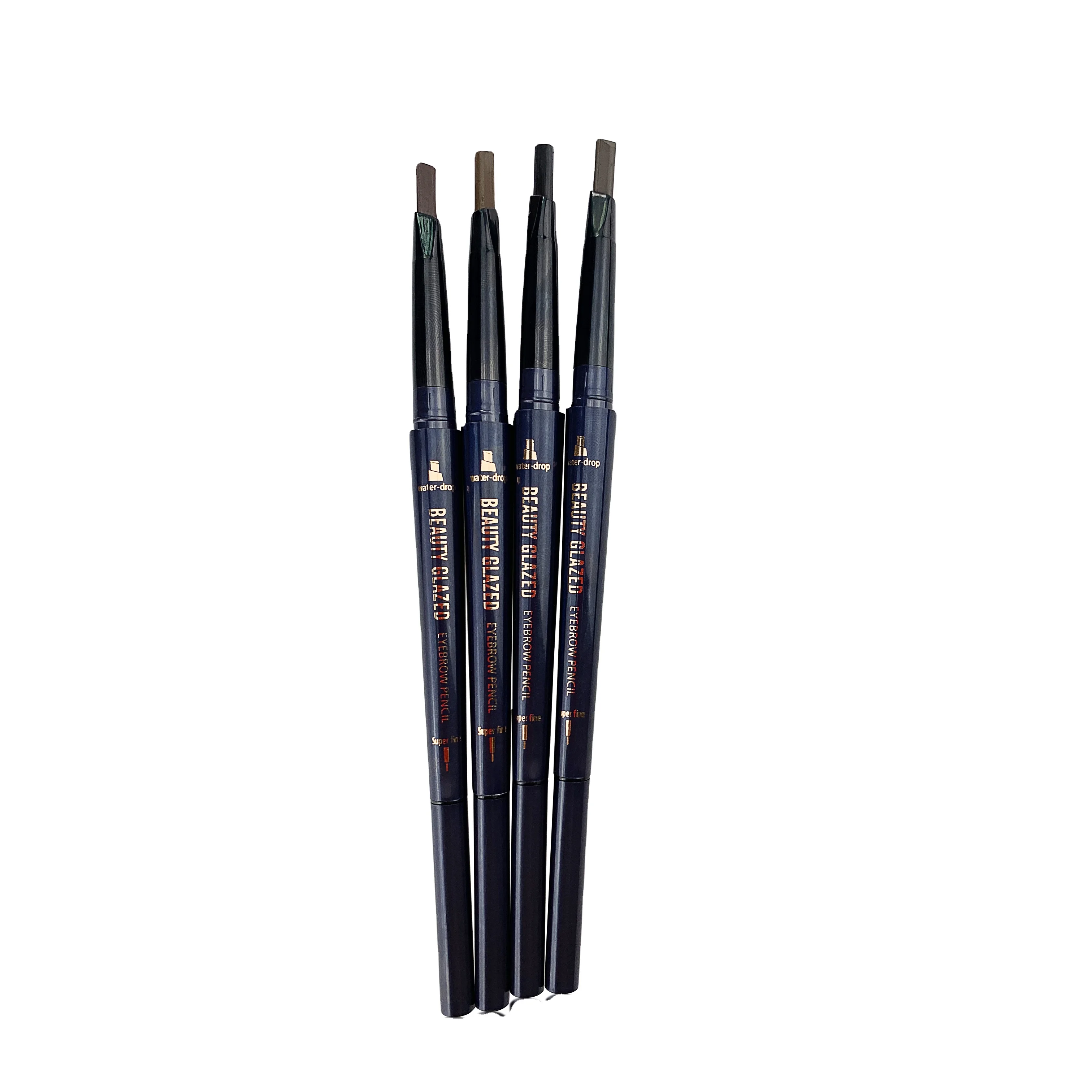 

BEAUTY GLAZED Waterproof Lasting Black Brown Double Ended Eyebrow Pencil & Eyebrow Brush Cosmetics