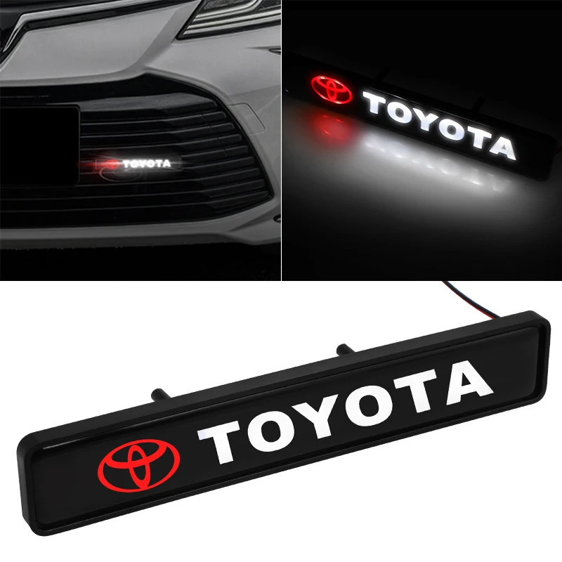 Car Logo Led Light Car Front Grille Emblem Badge Illuminated Decal