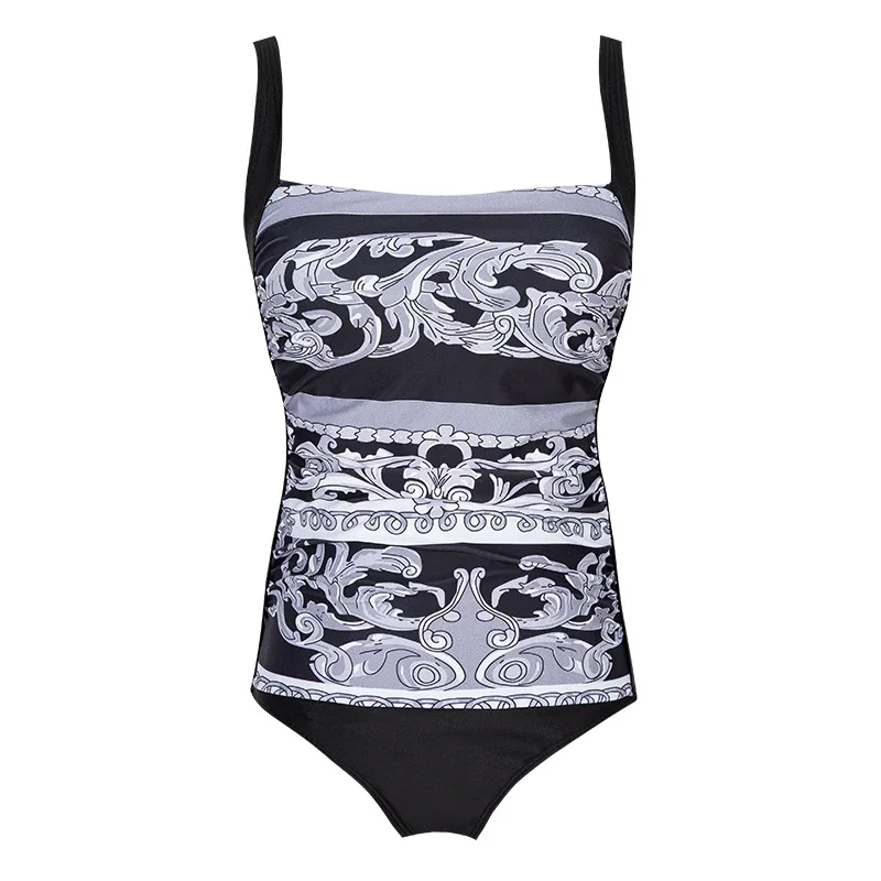 

Sexy One-piece Large Size Swimwear Push Up Women Plus Size Swimsuit Closed Body Female Bathing Suit Pool Beach Wear