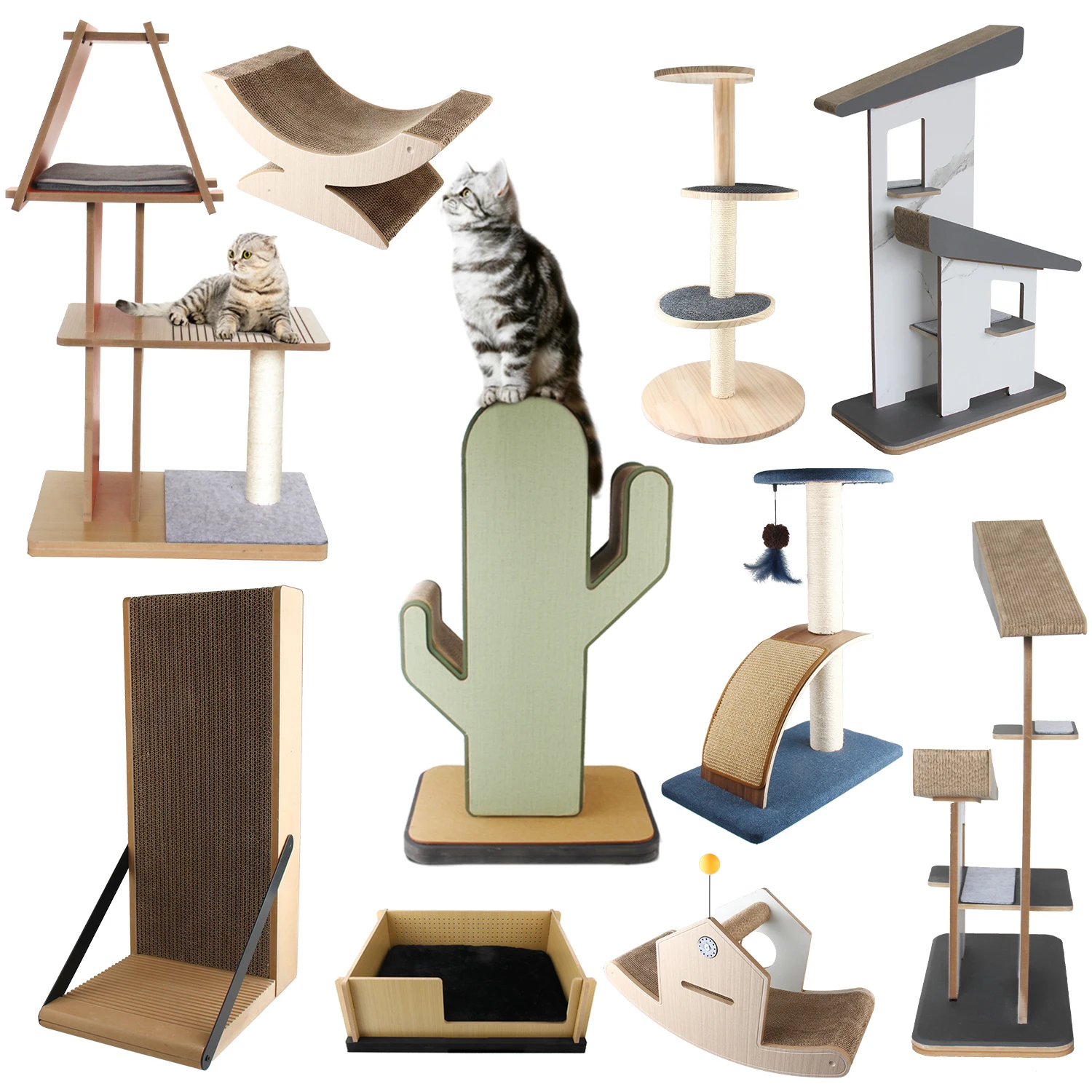 

Tongfu Pet Factory Cat Tree arbre a chat Tower Paper Cardboard cat scratcher Post Board OEM Cat House, Customized color