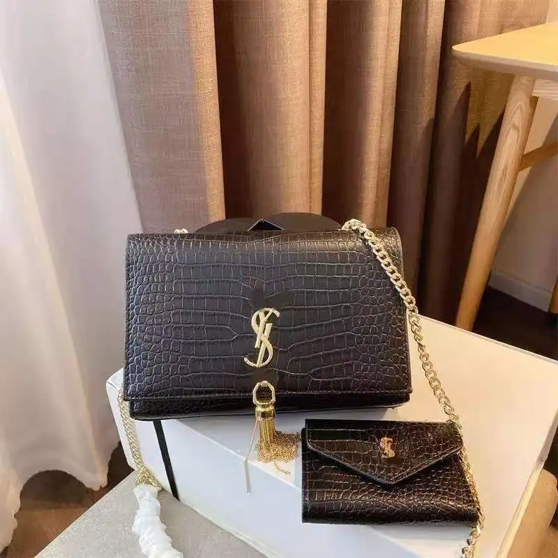 

2021 good quality famous brand designer women ladies purse, Black