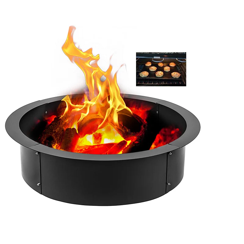 

45" Fire Pit Ring 45 Inch Outside x 39 Inch Inside Heavy Duty Fire Pit Ring/Liner DIY Q235 Steel