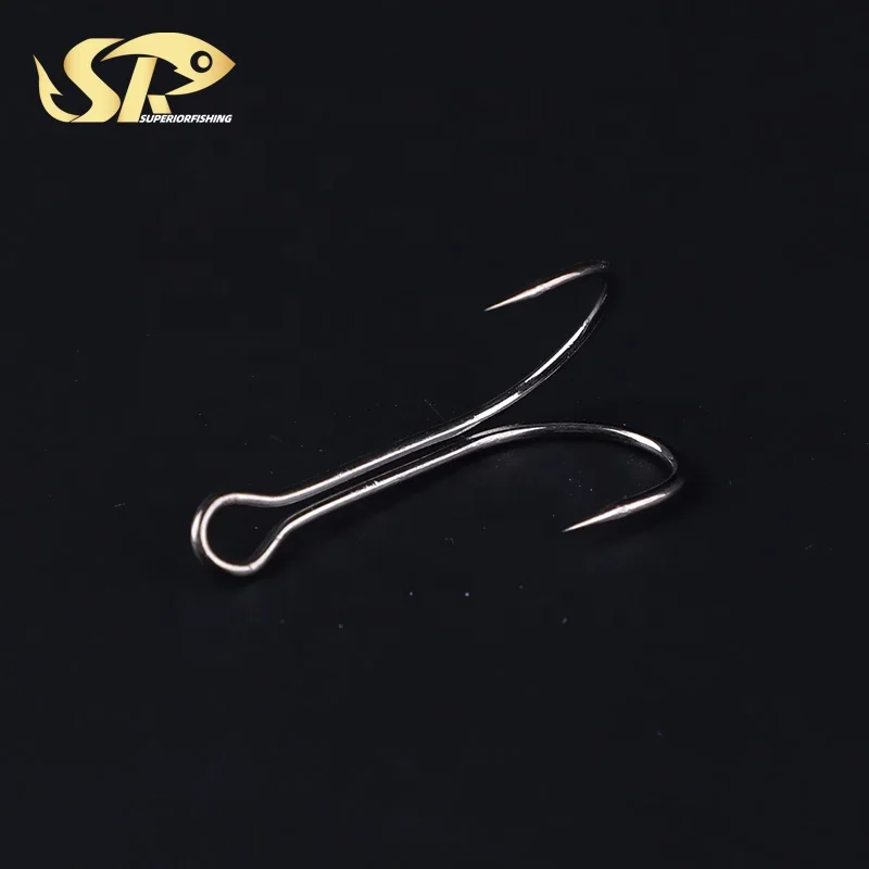 

Superior 1X 2X 8# - 4/0# Fishing Double Hook Fishing Manufacturers Rustproof Frog Fishing Hooks Rana De Pesca for Soft BaitT802