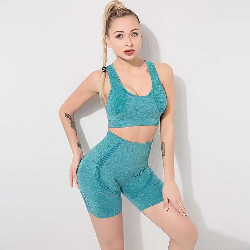 

Hot selling high elastic yoga set for ladies nylon &spandex sports wear for women fast delivery products, 9 color