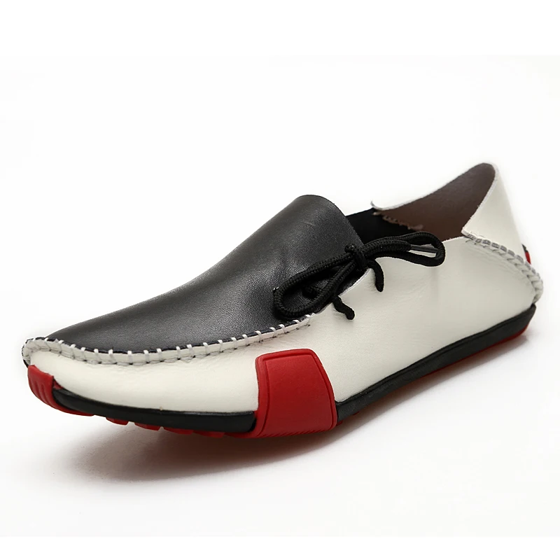

Wholesale Men Casual Shoes Leather Mens Loafers Moccasins Plus Size 38-47 Black Driving Men Shoes