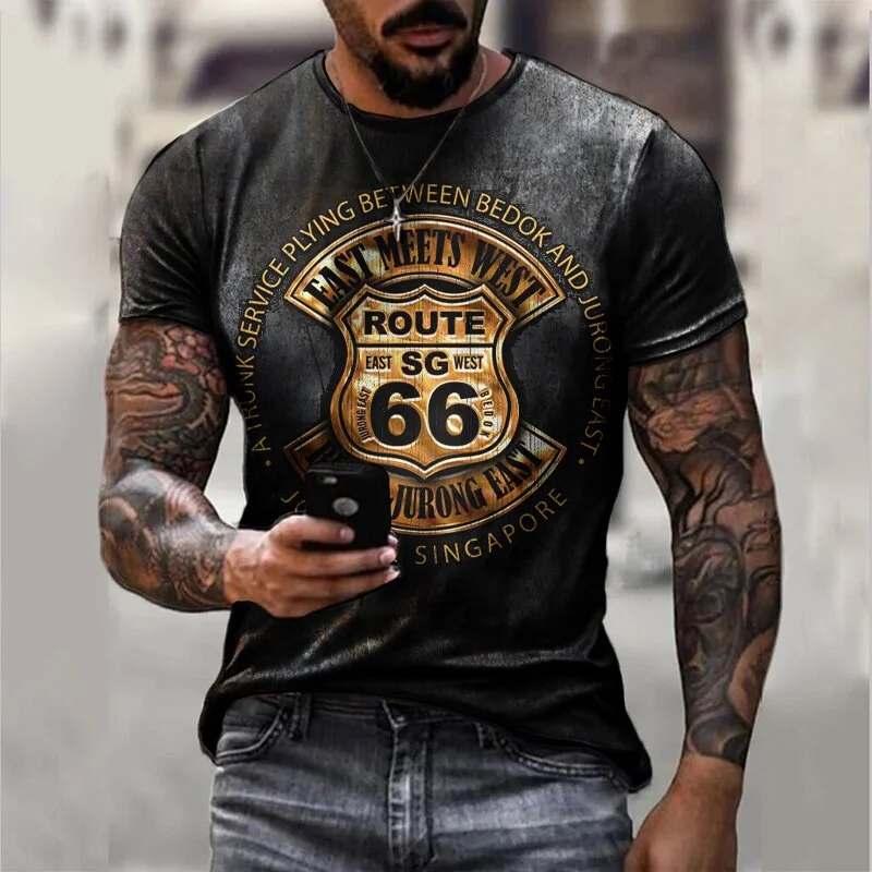 

Men Clothing Short Sleeve Rock Punk Pattern Fashion Casual Summer Male Oversized T Shirt XOXO 3D Printed T Shirts Polyester