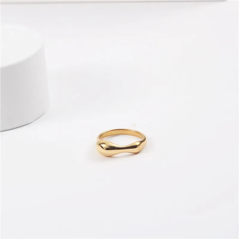 

Joolim Jewelry 72 Hours Shipping High End 18K PVD Gold Plated Statement Band Rings for Women Statement