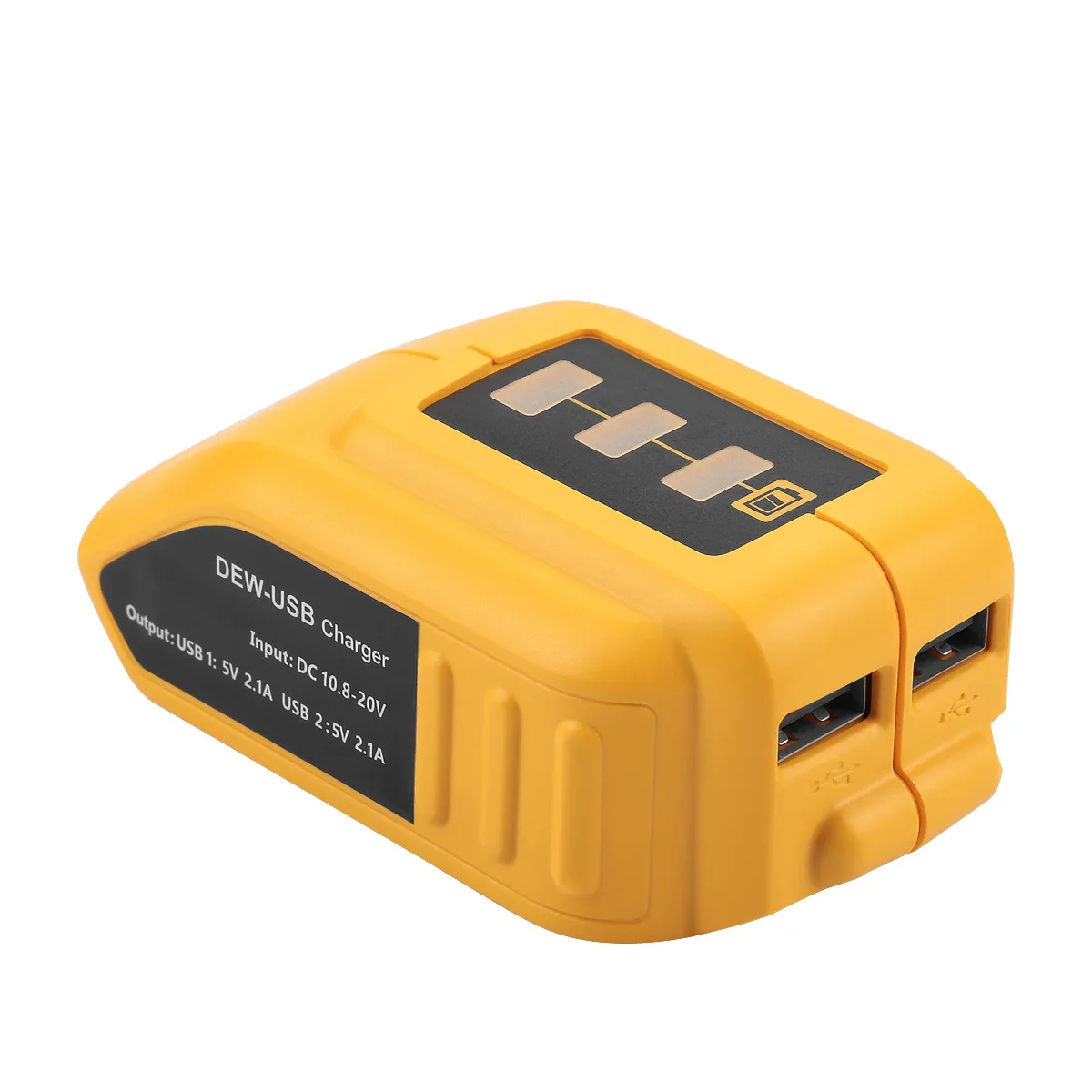 

DCB090 Battery Adapter For de walts 10.8V-20V Battery with Dual USB 5V/2A DCB090 Battery Converter, Yellow/black