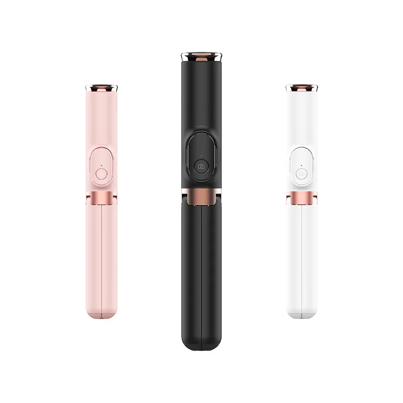 

Promotional 3 in 1 selfie stick minimalist all-in-one portable aluminum alloy Bluetooth smart selfie stick