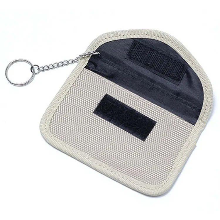 碳纤维金属夹移动车钥匙 fob 信号屏蔽器 rfid 信号阻挡法拉第袋