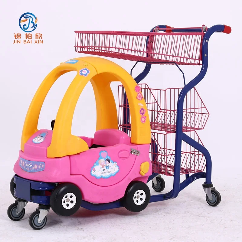 

Plastic supermarket shopping trolley with basket kids children toy car trolley basket trolley supermarket, Customized
