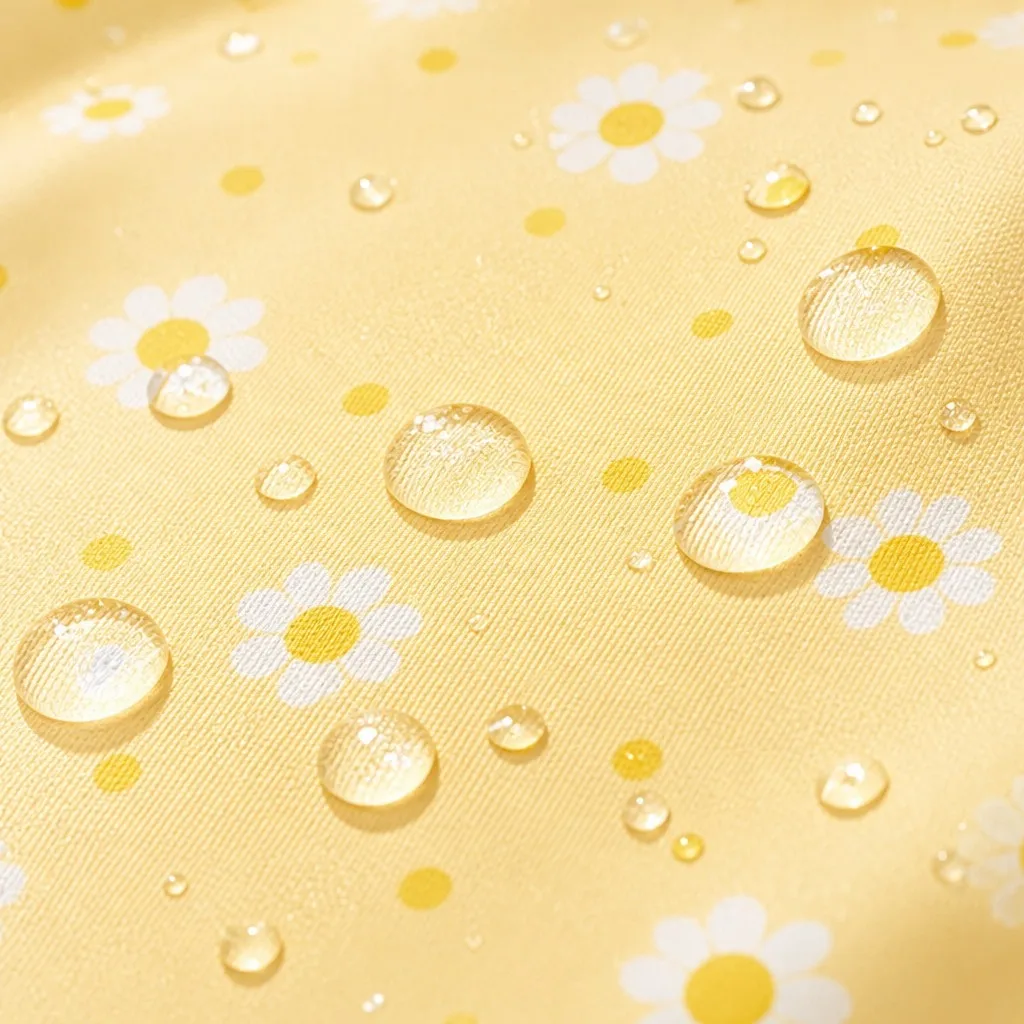Water-Resistant High-Density Fabric Texture with Water Beads